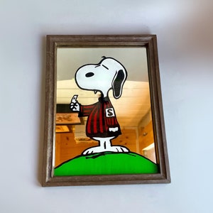 Vintage Snoopy Mirror, Snoopy Peanuts Referee Mirror, Snoopy