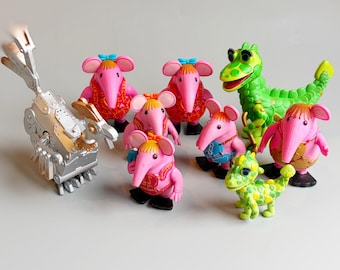 Clangers Mini Figures, CHOOSE YOUR OWN,  2000's The Clangers, Iron Chicken, Peter Firmin, Pink Mouse Soup Dragon, Small Major Tiny Clanger