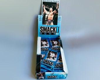 Topps WWF Wrestling Smackdown Trading Cards 1999 WWE Unopened, Sealed Vintage Trading Cards WWF SmackDown Collector Cards 90's Wrestling