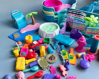 Kenner Littlest Pet Shop Accessories, CHOOSE YOUR OWN,  90&#39;s Lps Food, Bowls, Beds, Littlest Pet Shop Spare Parts 90&#39;s Toys