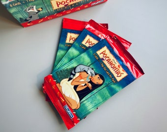 Vintage Pocahontas Disney Sealed Trading Cards, Vintage 90’s Disney Trading Cards, Collectible Disney Cards New In Pack