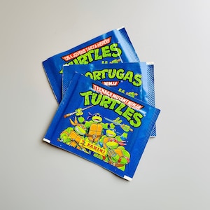 Pegatinas vintage de las Tortugas Ninja, pegatinas Panini, merchandising de las Tortugas Ninja de los años 90, tarjetas coleccionables de los años 90, álbum de pegatinas de 1995