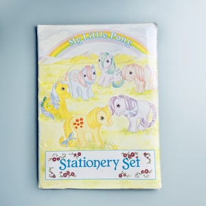 Ensemble de papeterie My Little Pony G1 des années 80, RARE ensemble d&#39;écriture stationnaire My Little Pony vintage, marchandise MLP 1984, Jotastar