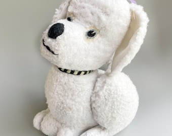 Tiny White Poodle Plush Dog Toy Excellent Condition - Etsy