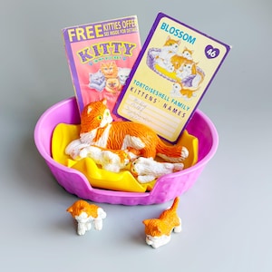 Kitty in My Pocket Family 46 Blossom & Kittens, 90's MEG Kittie in