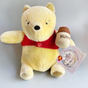Peluche vintage Winnie l&#39;ourson, ourson style berger Golden Bear EH, peluche vintage Winnie l&#39;ourson, illustration de style ancien ourson ourson étiqueté 9 po