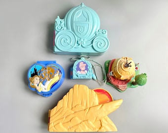 Disney Polly Pocket CHOOSE YOUR OWN, Beauty And The Beast, Cinderella Lion King Pride Rock, Pocahontas Powhatan Hut 90's Disney Mini Set