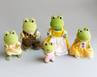 Sylvanian Families Bullrush Frösche, WÄHLEN SIE IHRE EIGENE! Vintage Sylvanian, Grüne Flock Frösche, Original Vintage Sylvanian Baby Schwester Bullrush