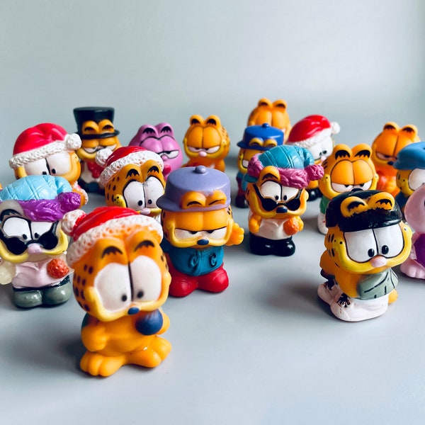 Vintage Garfield Figures, CHOOSE YOUR OWN, Retro Garfield Figurines, Garfield Collectibles, Arlene Garfield Jim Davis
