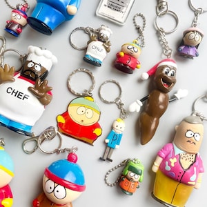 Vintage South Park Keyrings, CHOOSE YOUR OWN, 90&#39;s South Park Figural Keychains, Mr Hankey, 90S Original South Park Merch Mini Keychains