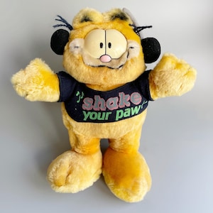 Vintage Garfield Plush With Not Fat Shirt - Etsy