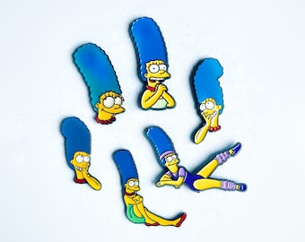 90's Marge Simpson Enamel Pin Badges, CHOOSE YOUR OWN, Vintage Original Simpsons Metal Pin, Simpsons Lapel Pin, Retro Pin Badge