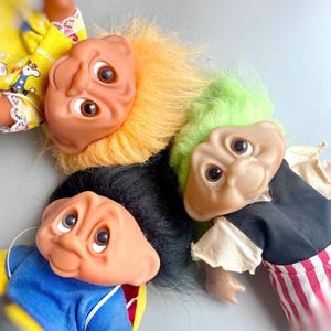 Large DAM Troll, Choose Your Own, 90&#39;s DAM Troll Made In Thailand, 90&#39;s DAM Trolls With Backpack, Pirate Dam Troll Doll Jointed