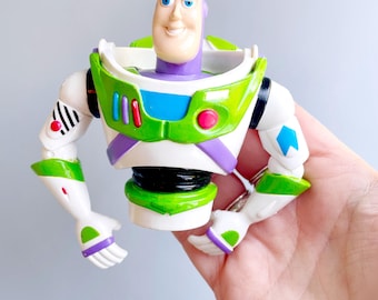 Toy Story Buzz Lightyear nyckelring, 90-2000-tals nyckelring, Vintage Toy Story 2 Pixar Buzz stor tjock nyckelring