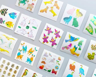 Vintage 90's Stickers, Great Seven Stickers, CHOOSE YOUR OWN, 90's Vintage Nostalgia Sticker Collector Fuzzy Stickers Shiny Stickers