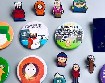 Vintage South Park Pins, WYBIERZ SWOJĄ WŁASNĄ, emaliowane przypinki South Park z 1998 r., Mr Hanky, Frozen Kenny, przypinki z policjantem Cartmanem