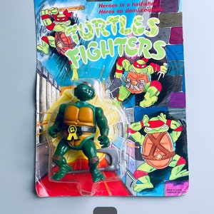 Vintage Turtle Fighters, Tmnt Teenage Mutant Hero Turtles Bootleg Action Figures, CHOOSE YOUR OWN, 90's Bootleg Toys, Hero Turtles On Card image 2