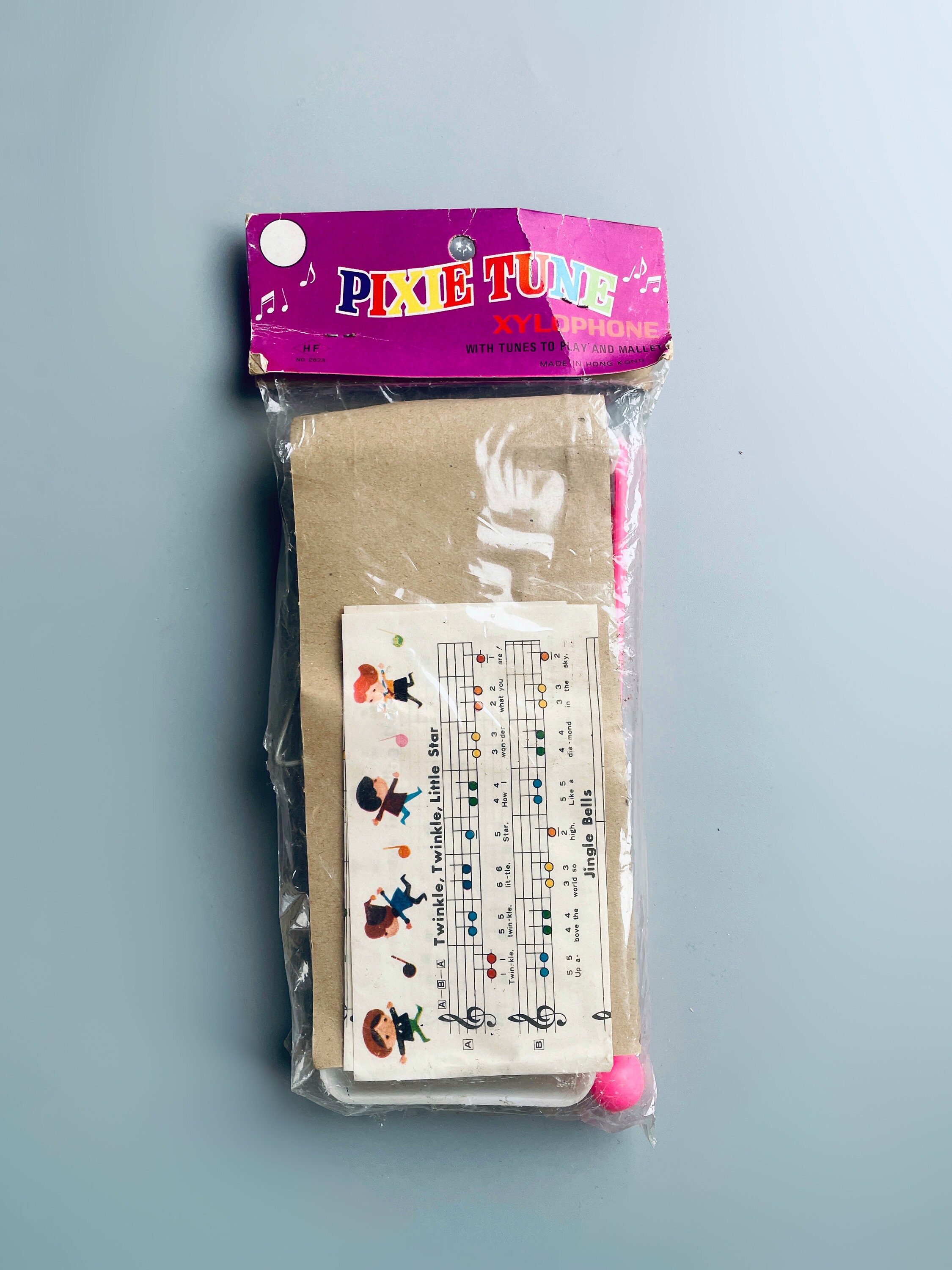 Vintage Xylophone in Packaging, Pixie Tune Packaged Retro