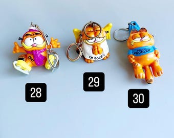 ヴィンテージ ガーフィールド キーチェーン、自分で選ぶ、レトロ