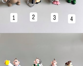 ウォレスとグルミットのキーホルダー、自分だけのオリジナルフィギュア