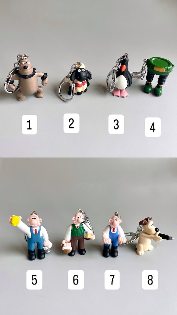 ウォレスとグルミット フィギュアキーホルダー 7種セット 未使用