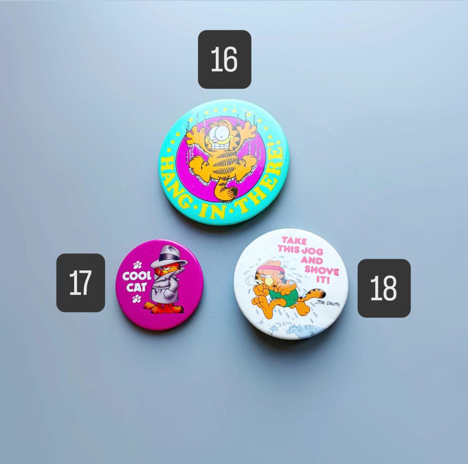 Garfield Button Vintage Garfield Badges, CHOOSE YOUR OWN, Retro Garfield Button Badges ...