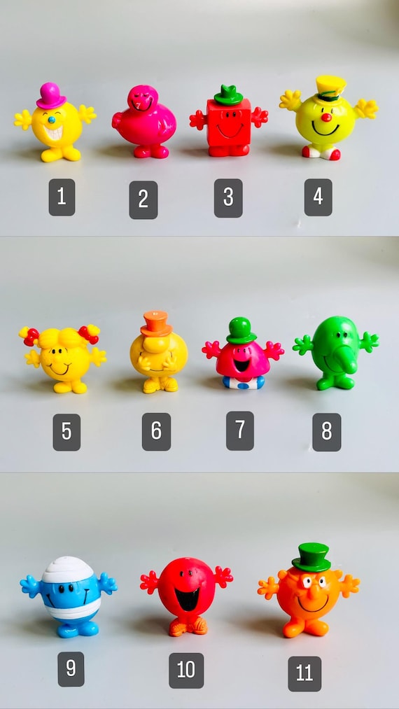 Mr Men Pencil Top Figures, CHOOSE YOUR OWN 90's Retro Mr Men Mini