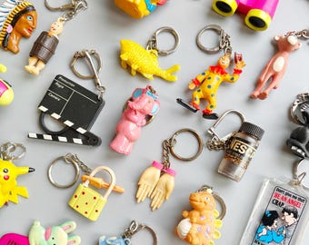 90’s Keychains, CHOOSE YOUR OWN, Nostalgic Keyrings, Souvenir Keychains, 80's Novelty Key Ring Pikachu, Pink Panther