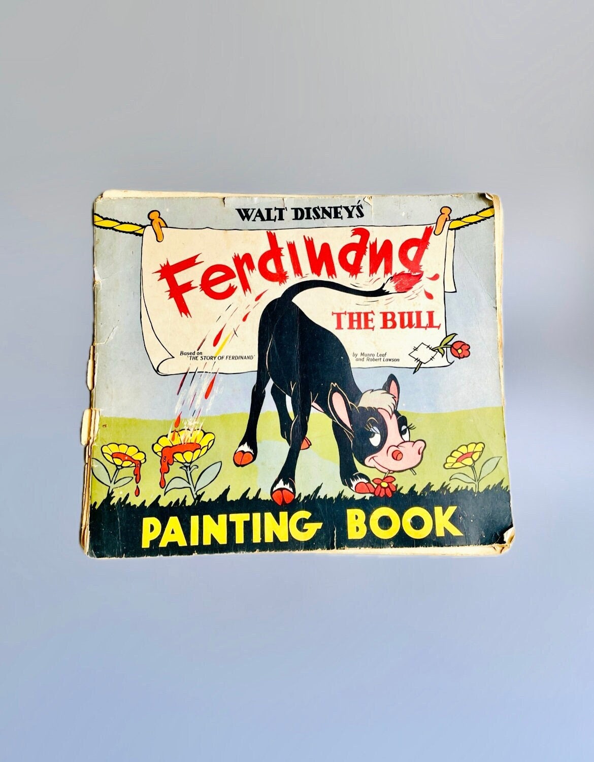 Vintage Ferdinand the Bull Painting Book, Original 1930's