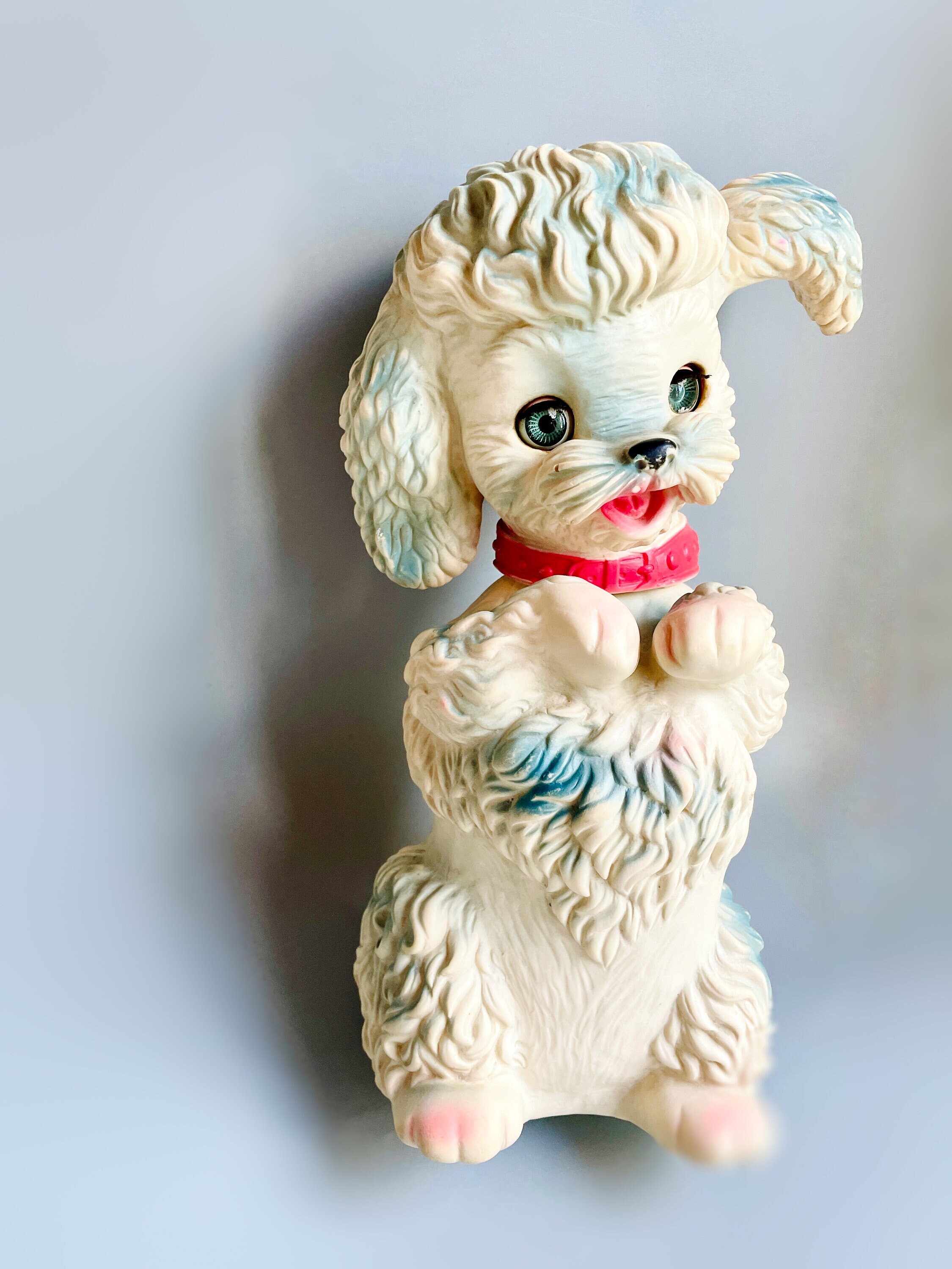 Edward Mobley Poodle 1960 s Vintage Squeak Toy Dog Poodle Bon Bon the Poodle Sleep Eyes Arrow Rubber Plastics Co Kitsch Vintage Etsy UK