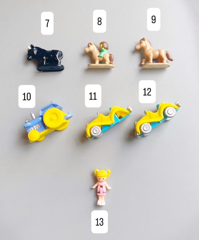 Polly Pocket Jewel Case Figuren, WÄHLEN SIE IHRE EIGENEN, 1989 Jewel Case Play Set Ersatzfiguren, Wee Willie, Kate, Midge, Sheet, Polly Pocket Bild 3