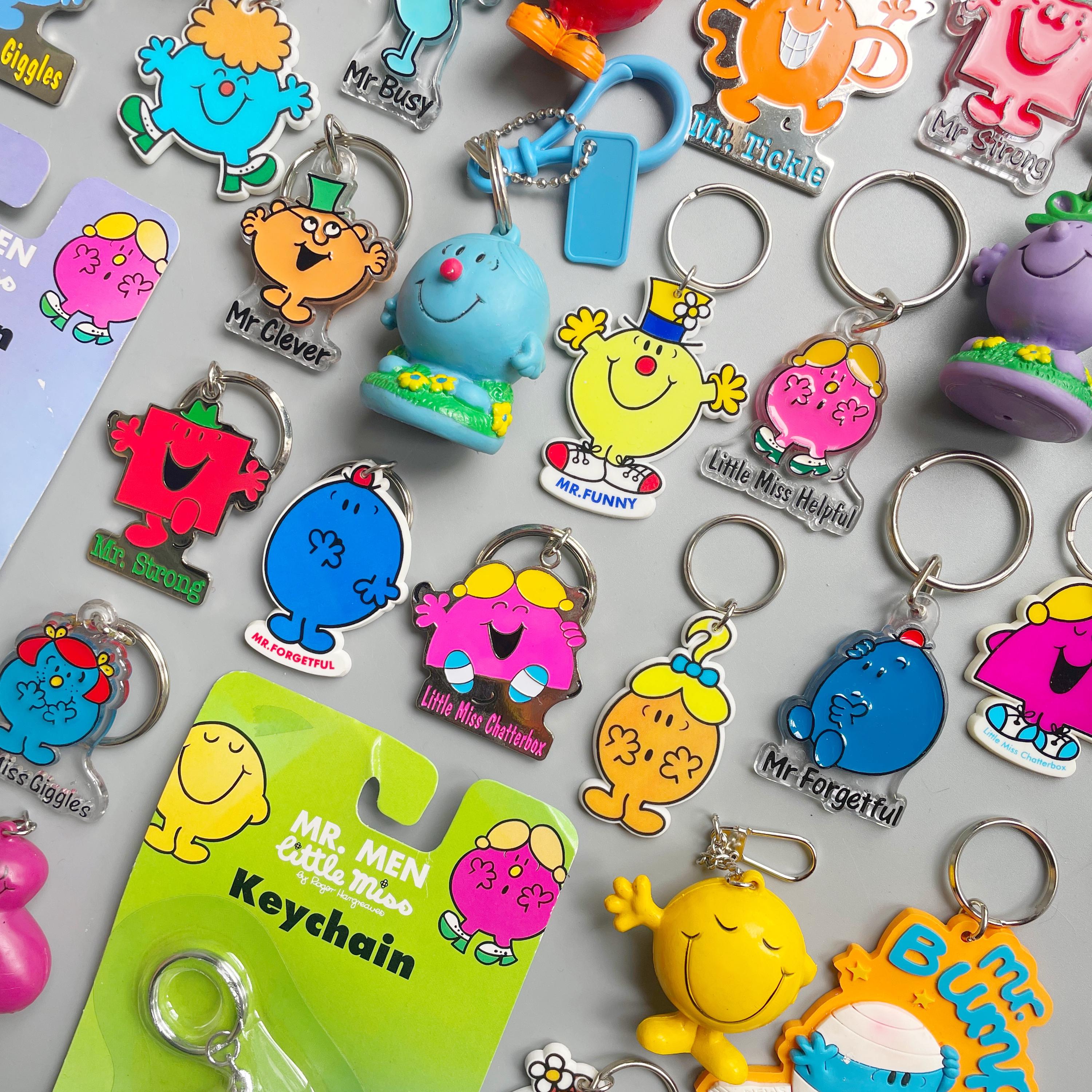 Mr Men Keychains, CHOOSE YOUR OWN, 90s Retro Mr Men Keyrings, Mr