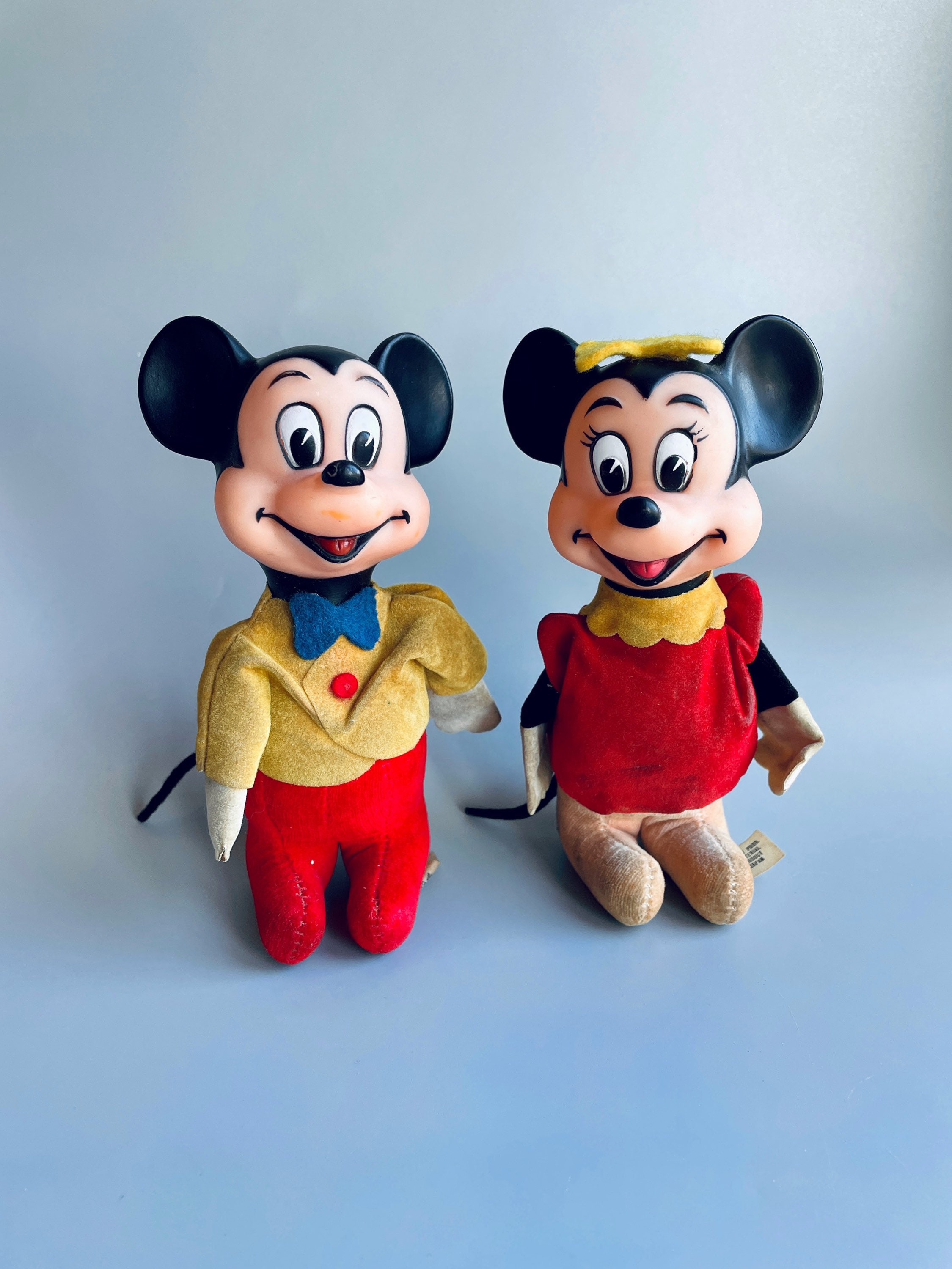 堅実な究極の Minnie & Mickey Vintage Mouse Stuffed Sawdust Velveteen Set, その他
