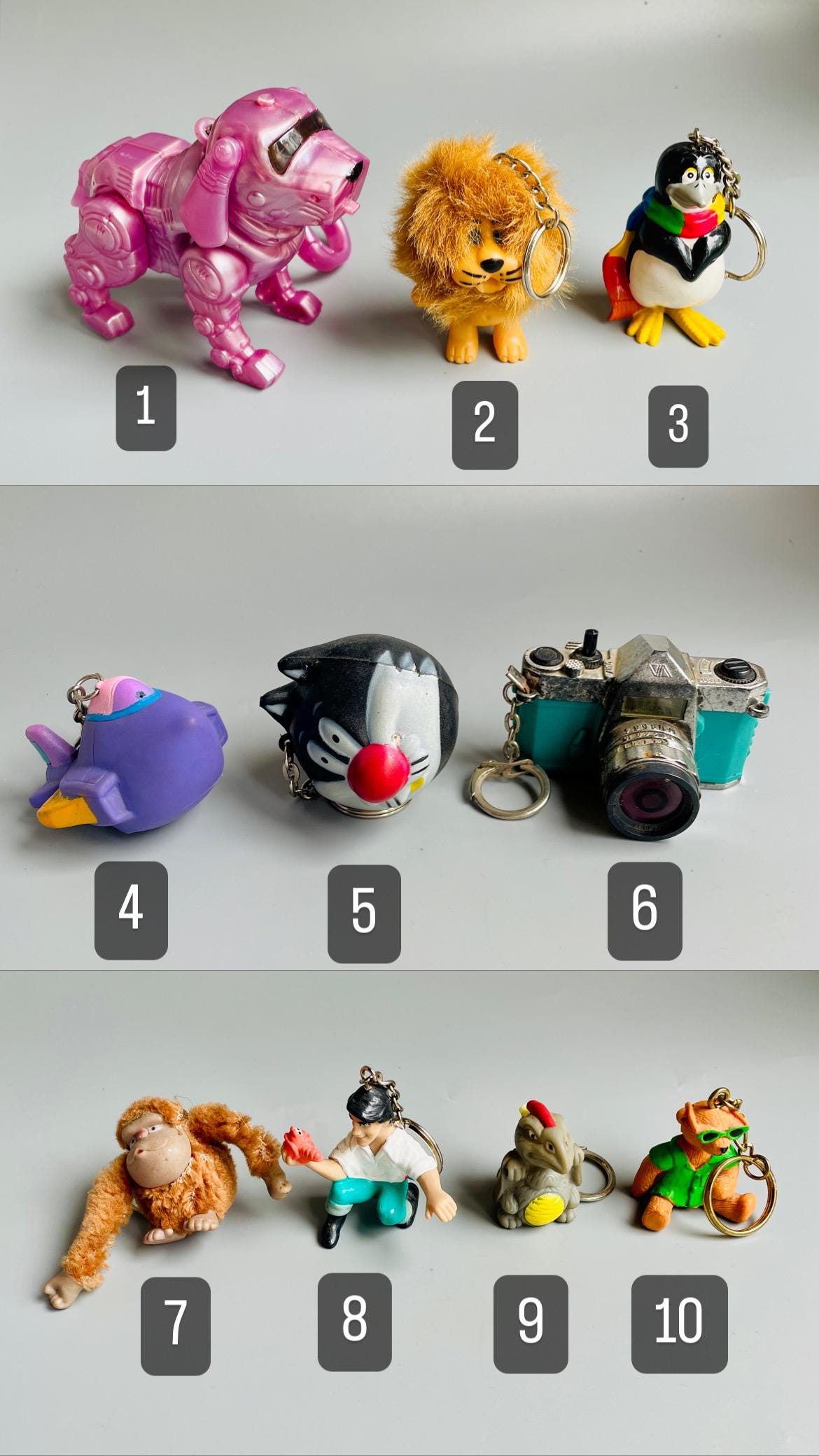 90年代のキーホルダー - 自分だけのものを選ぼう - ノスタルジックな