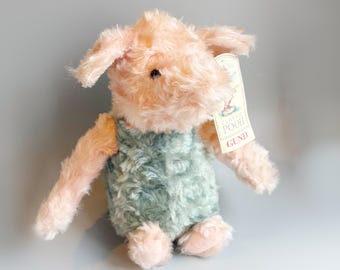 Vintage GUND Classic Winnie The Pooh Piglet, EH Shepard Piglet, Winnie The Pooh Vintage Plush, Old Style Illustration Piglet Tagged 11"