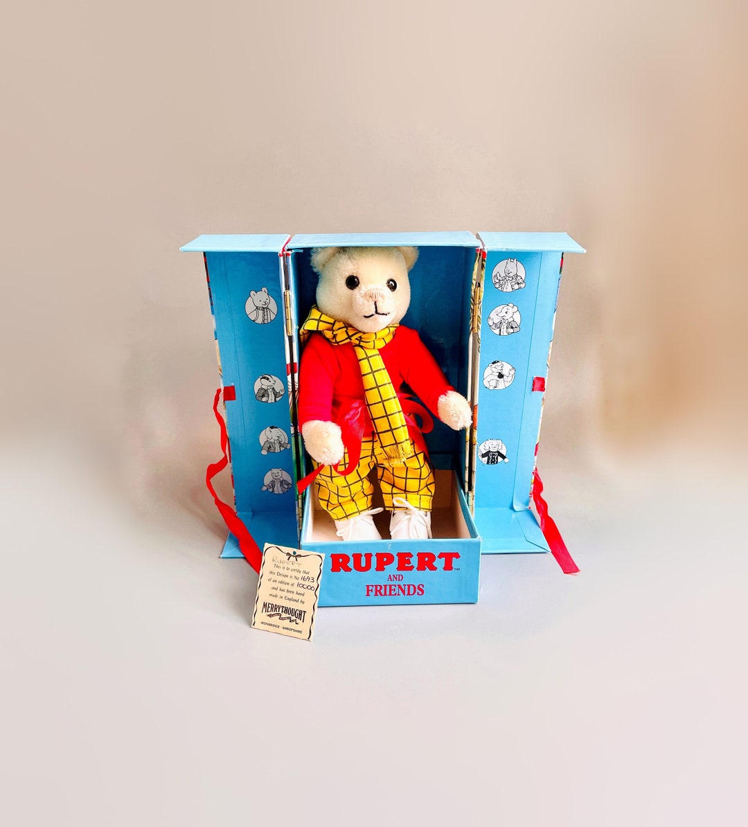 Merrythought Rupert Bear Limited Edition Rupert Bear in Illustrated Presentation Box British Made Rupert Bear Mohair Plush Number 1693 Etsy Canada