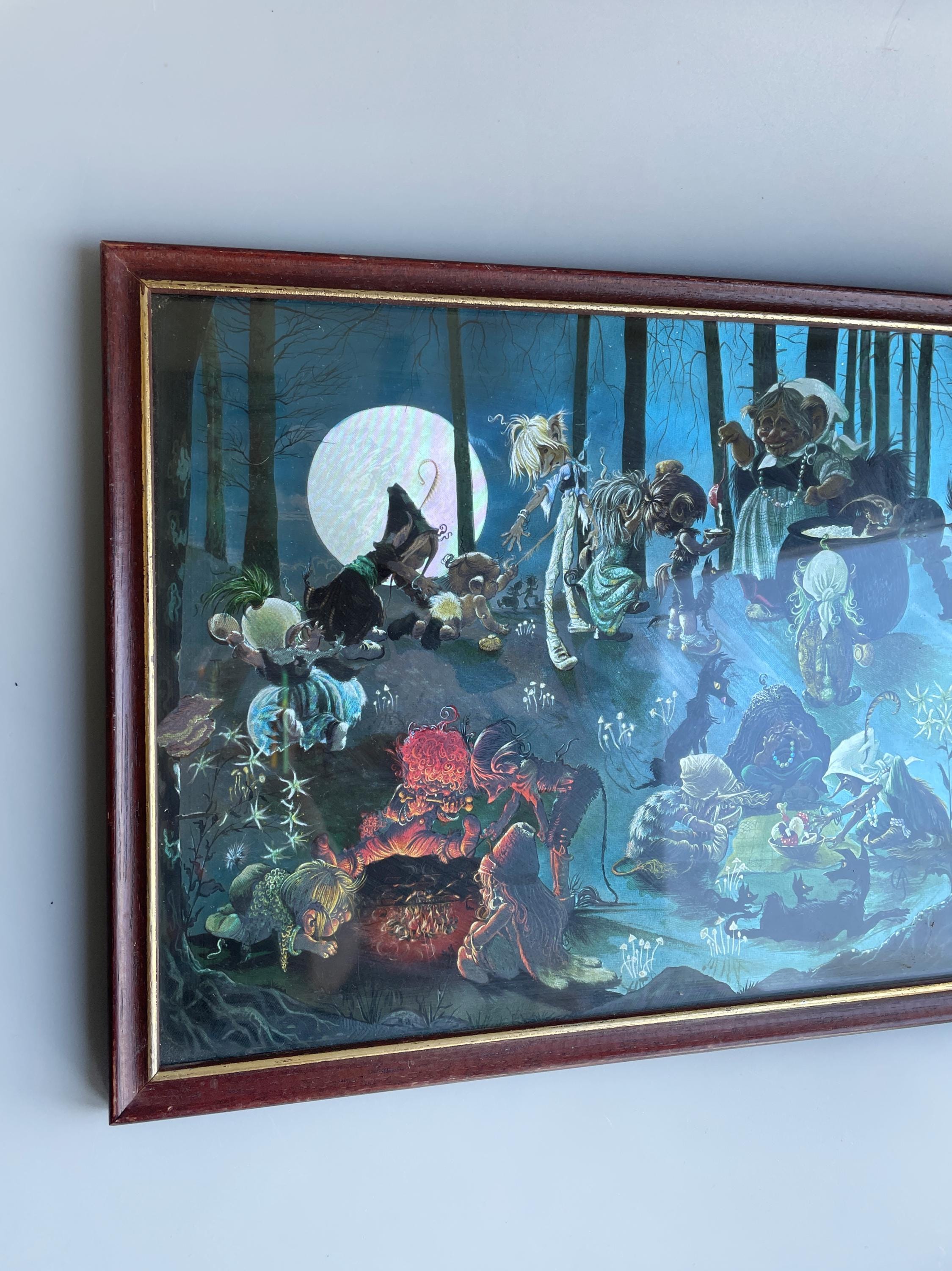 イギリス　DUFEX PRINTS　エッチングアート（イルカ、シャチ）４枚セット Vintage Foil Dufex Framed Art Print, Janet Anne