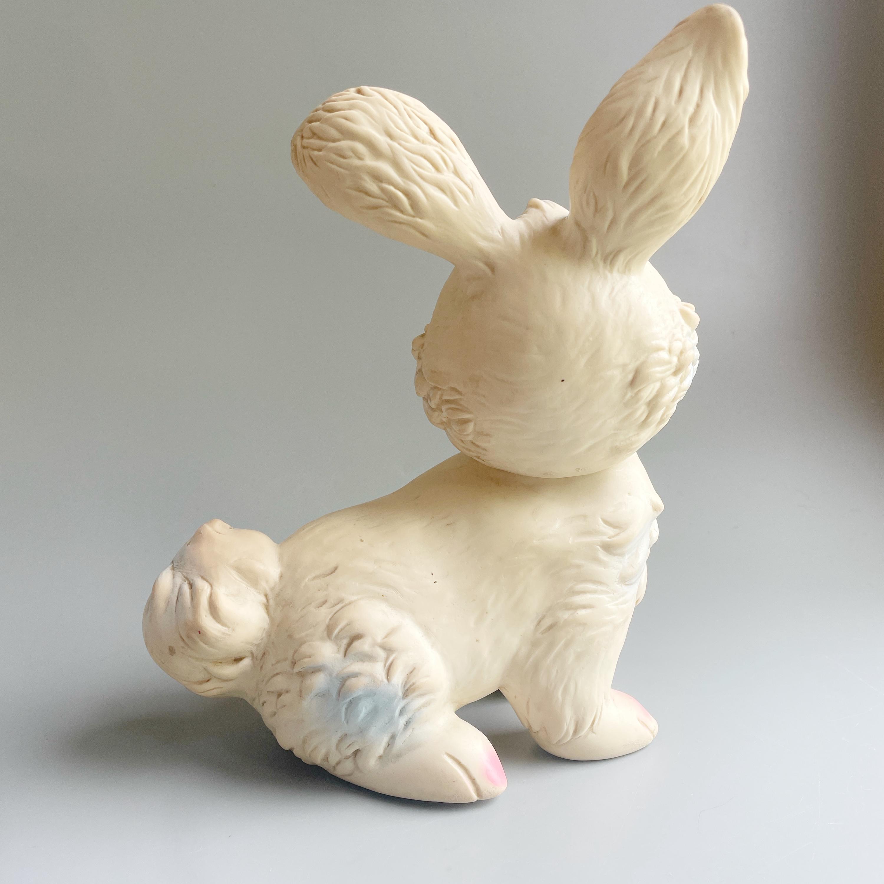 Edward Mobley Bunny Squeak Toy, Pinkie the Rabbit Vintage Rubber Squeak ...