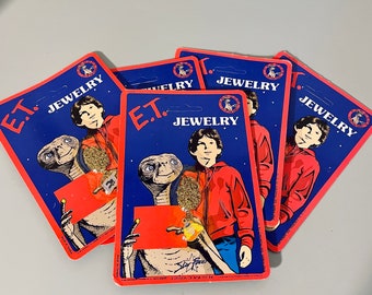 E.T Merchandise, Vintage E.T Necklace In Original Packaging, 80’s Pendant Necklace, Et Phone Home