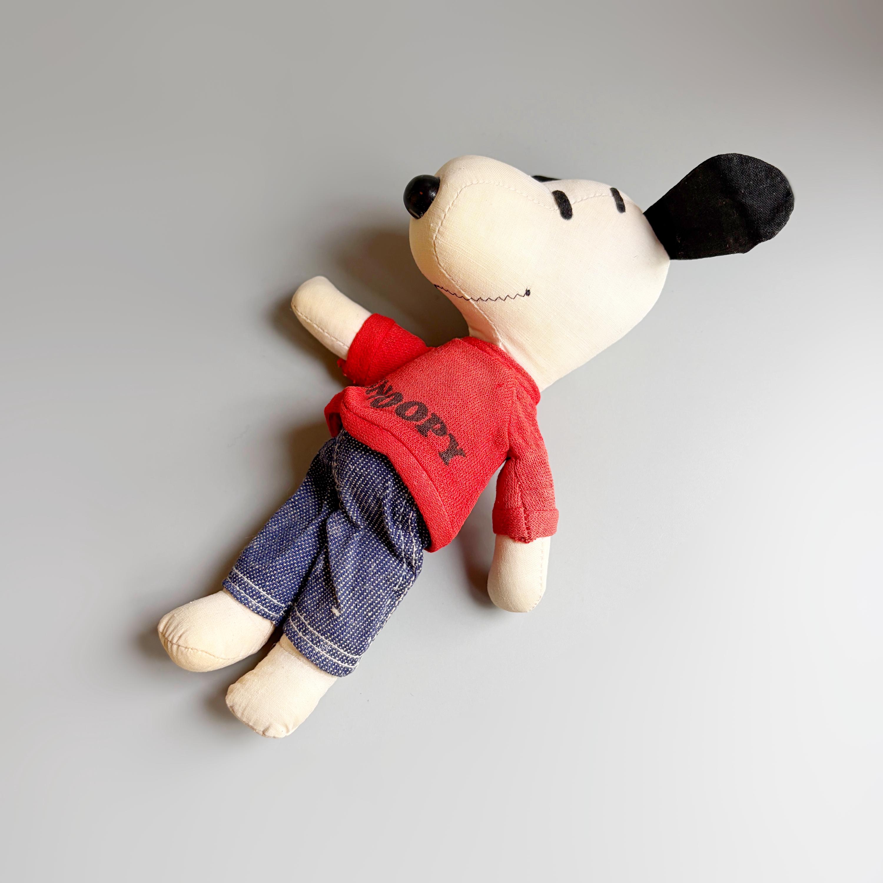 【希少】ヴィンテージ スヌーピー 布製フィギュア、ぬいぐるみ ヴィンテージ スヌーピー 布人形：1950年代～60年代 ピーナッツ