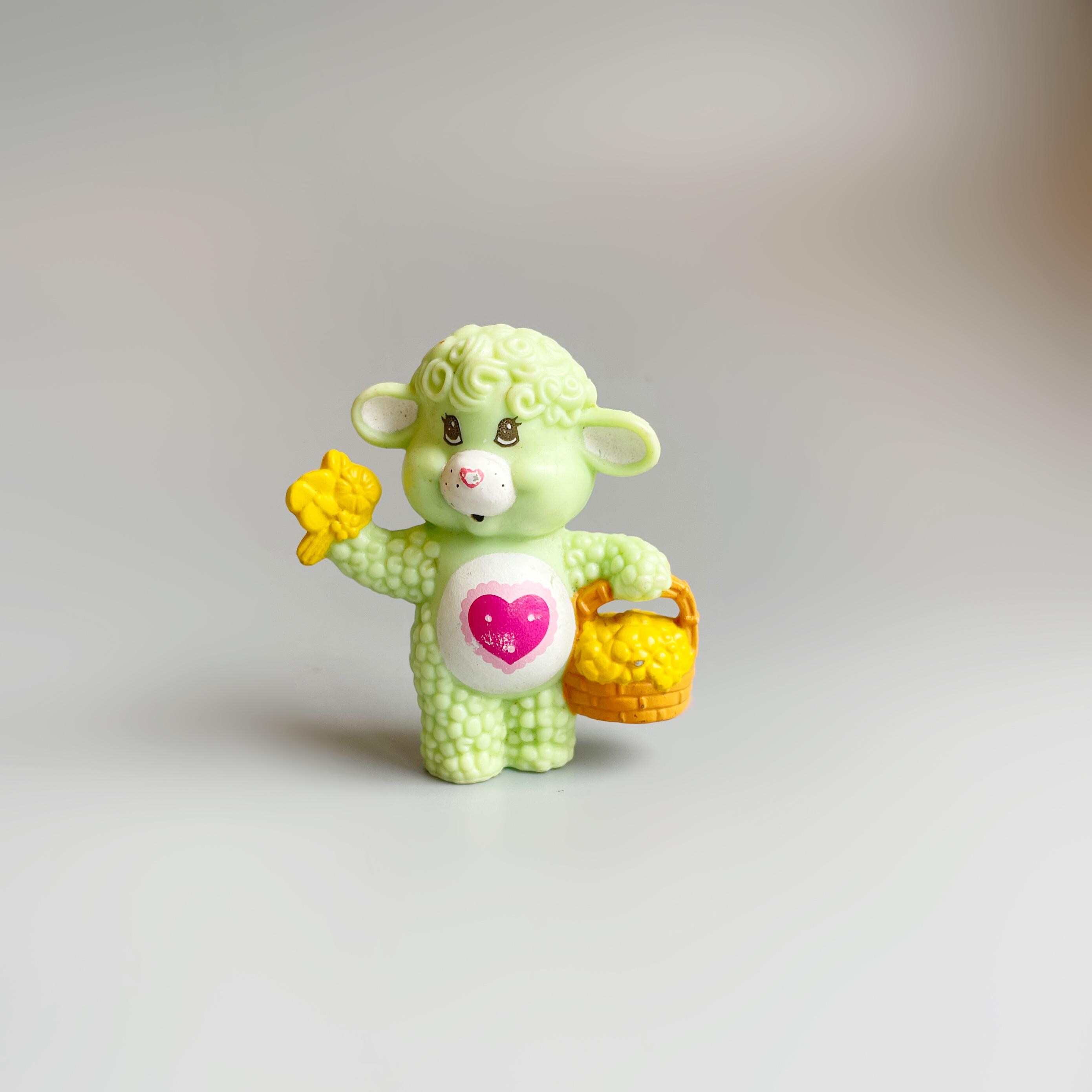 Vintage Gentle Heart Lamb Care Bear Mini Figure, Green Care Bear