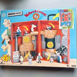 Wallace & Gromit A Close Shave Play Set IN BOX, Retro 90's Wallace