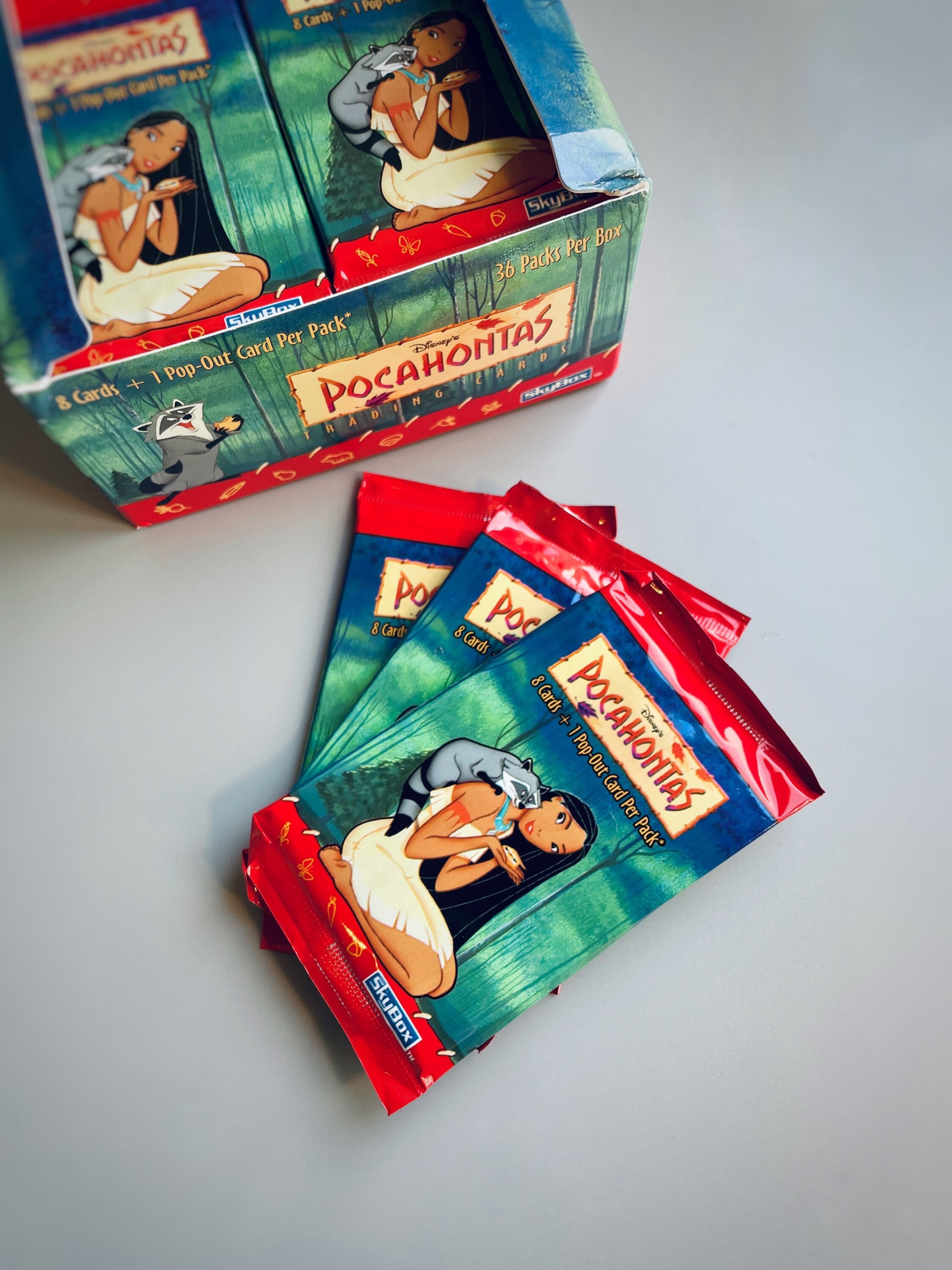Vintage Pocahontas Disney Sealed Trading Cards, Vintage 90's