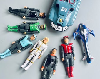 キャプテン・スカーレットのフィギュア、自分で選ぼう、キャプテン・スカーレット 90年代アクションフィギュア、2001年SPV、デスティニー・エンジェル、キャプテン・ブラック・スパイ 90年代