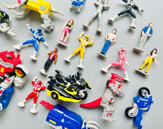 Mighty Morphin Power Rangers Micro Machines Saban Mini Figures choose YOUR OWN Retro 90 s Power Rangers Figures Vehicles Megazord Putty Etsy