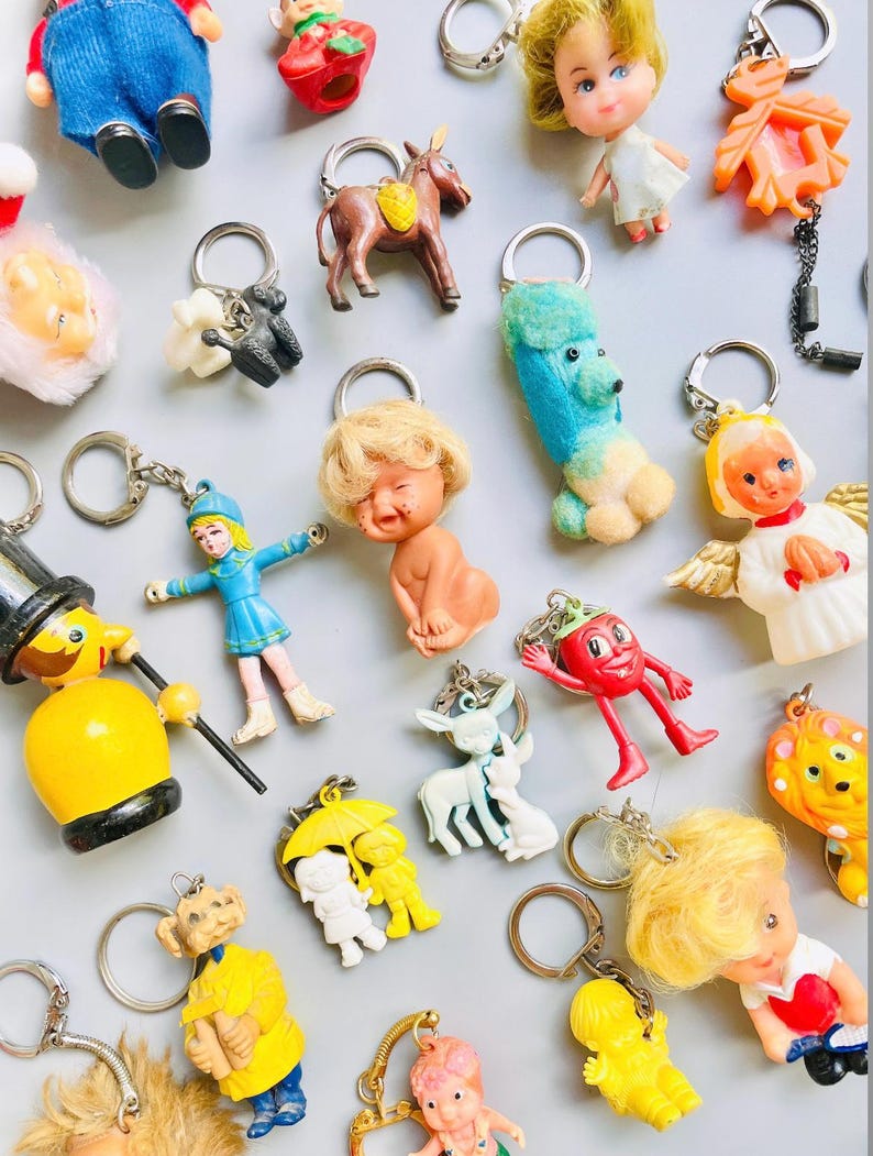 Retro Keychain Collection Vintage Keychains 1960's, 70's 80's Key Rings, CHOOSE YOUR OWN ...