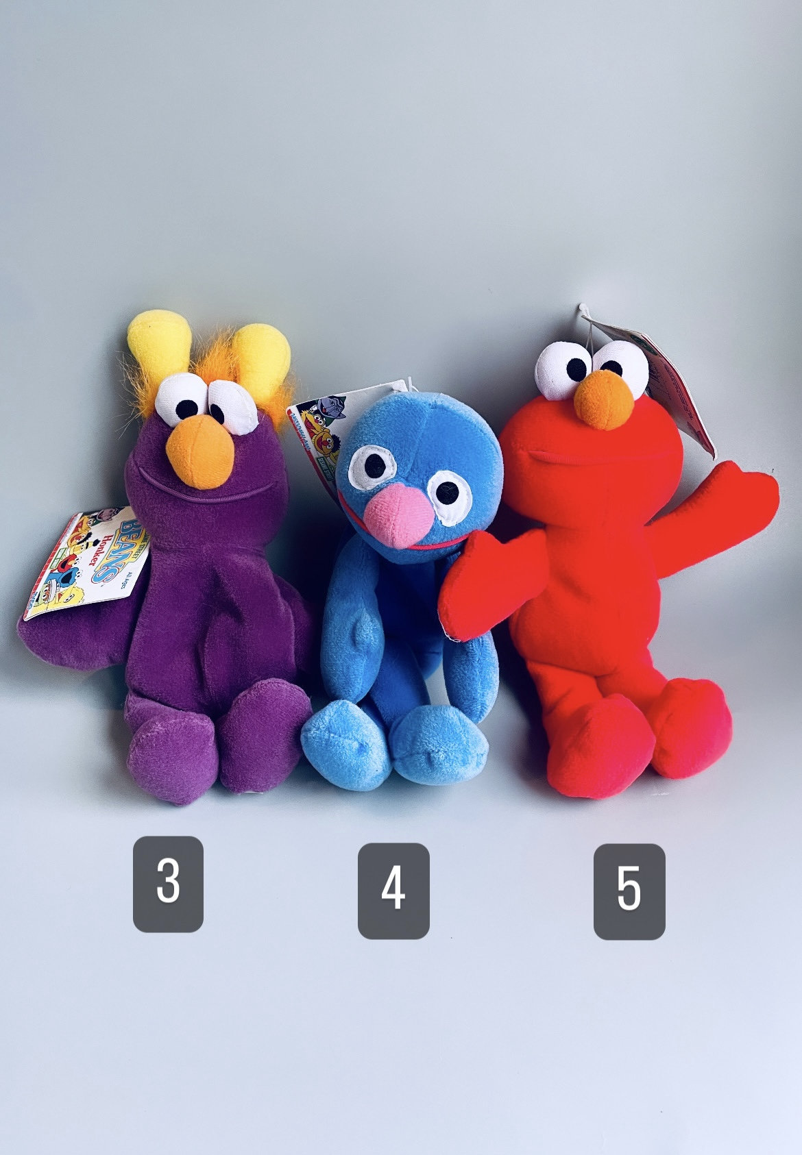 Sesame Street Tyco Beanies, CHOOSE YOUR OWN, Vintage Sesame Street