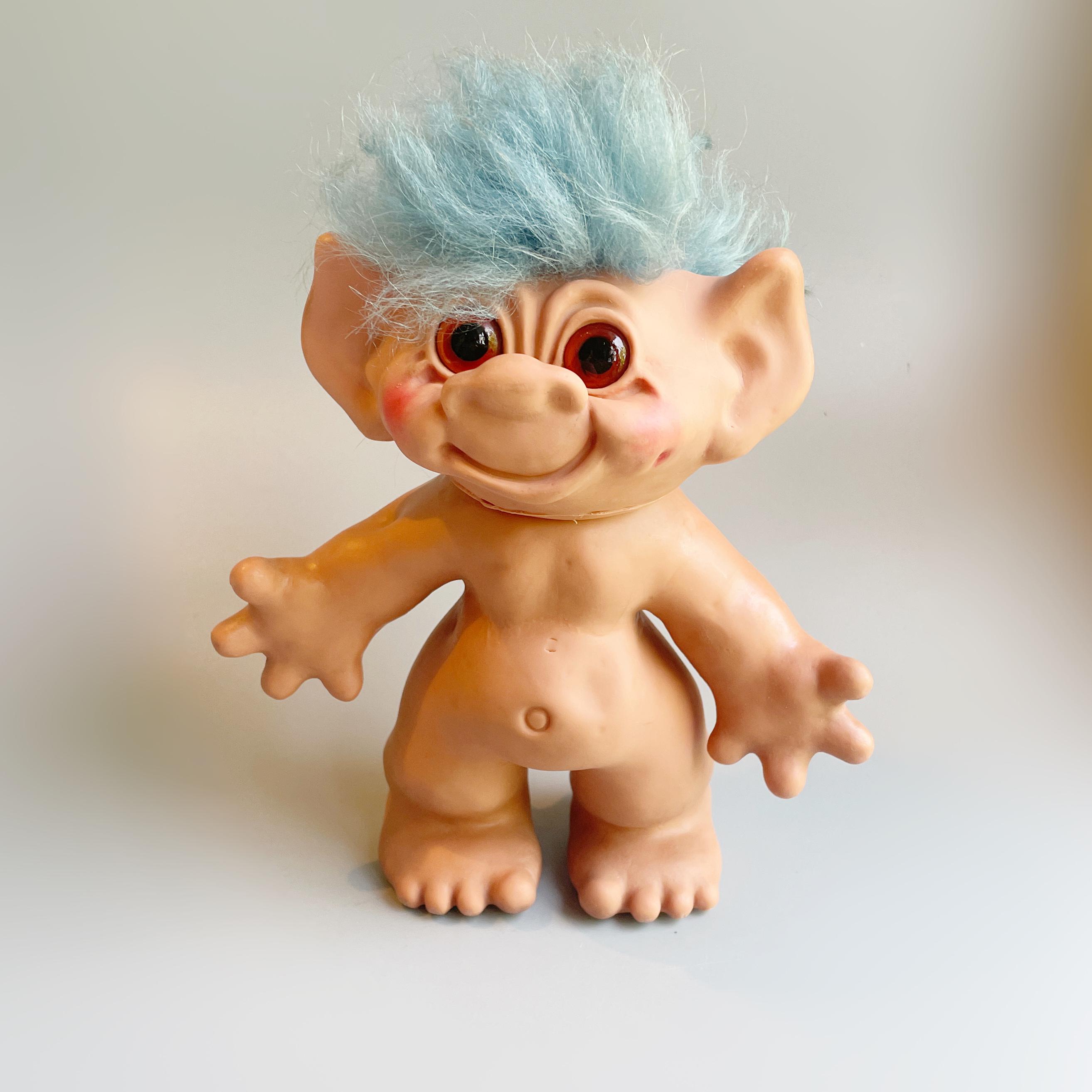Vintage Dam Troll, USA Foreign Patent Pending Denmark Glass Eyed