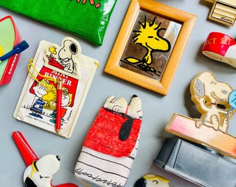Vintage Snoopy Collectibles, CHOOSE YOUR OWN, Snoopy Peanuts Woodstock, Snoopy Friction Toys, Woodstock Mirror, Vintage Snoopy Joe Cool