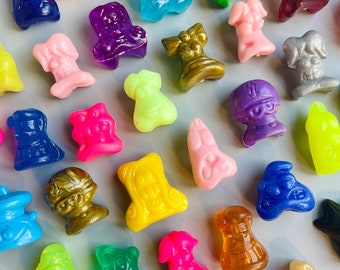 Paquete misterioso de Gogo's Crazy Bones, juguetes vintage Crazy Bones de los años 90, coleccionables divertidos multicolores de los años 90, caja mágica